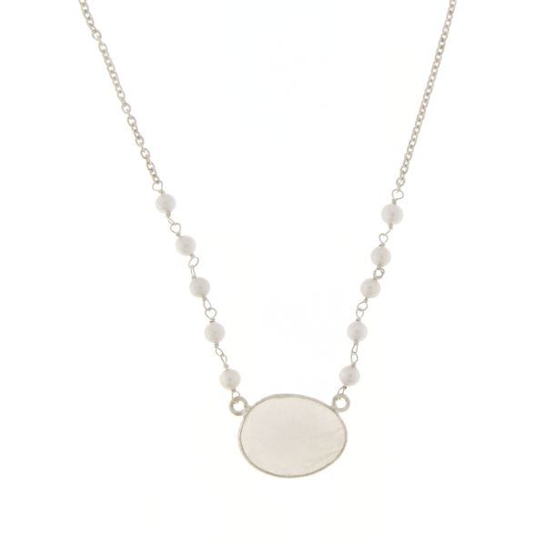 Moonstone with pearl Chain model N5-005